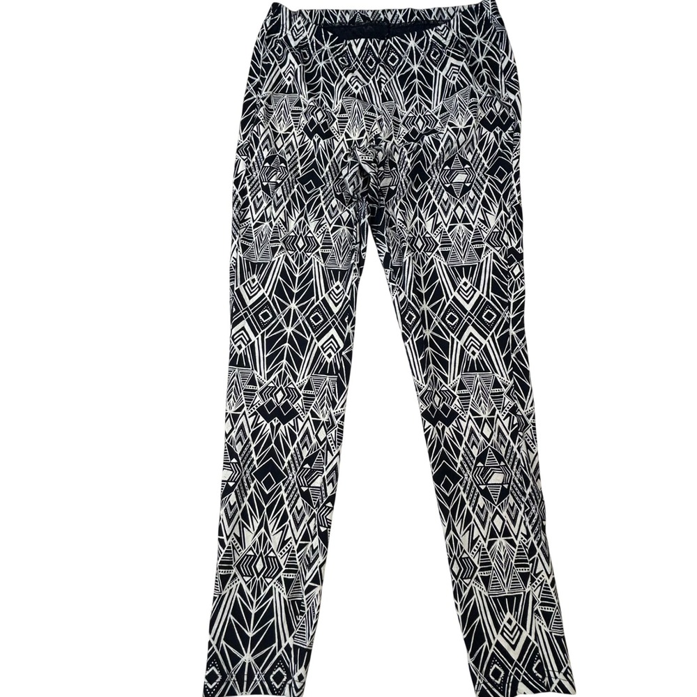 Torrid Women Leggings Black Tan Geometric Tribal Print Size 1 10107770